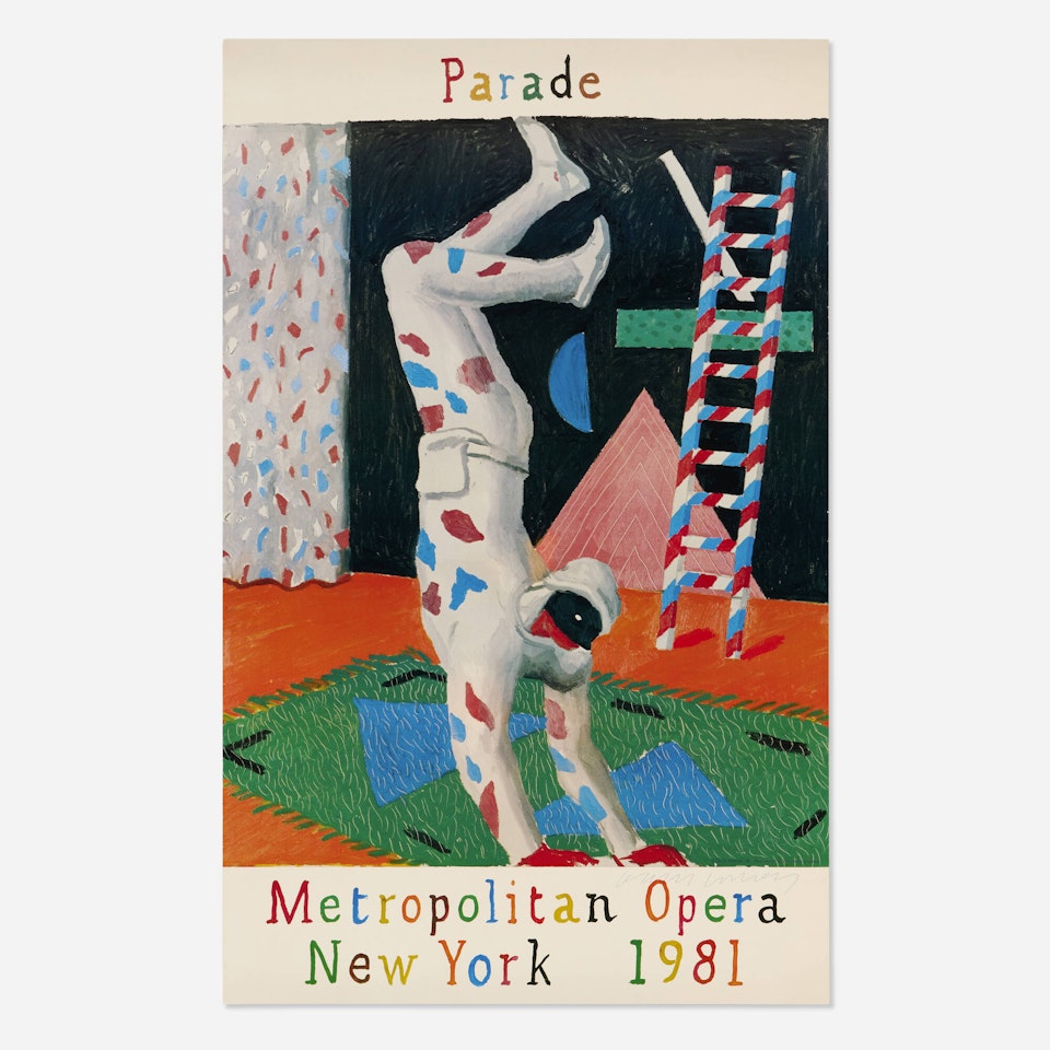 Parade, Metropolitan Opera poster by David Hockney