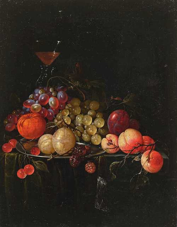 Still life with fruits. by Cornelis de Heem