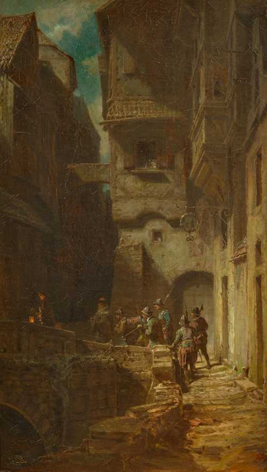 Die Scharwache (The Nighwatch) by Carl Spitzweg