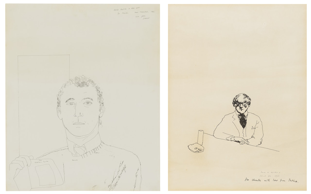 Patrick Procktor in New York; David at 165 E 81st Street by David Hockney