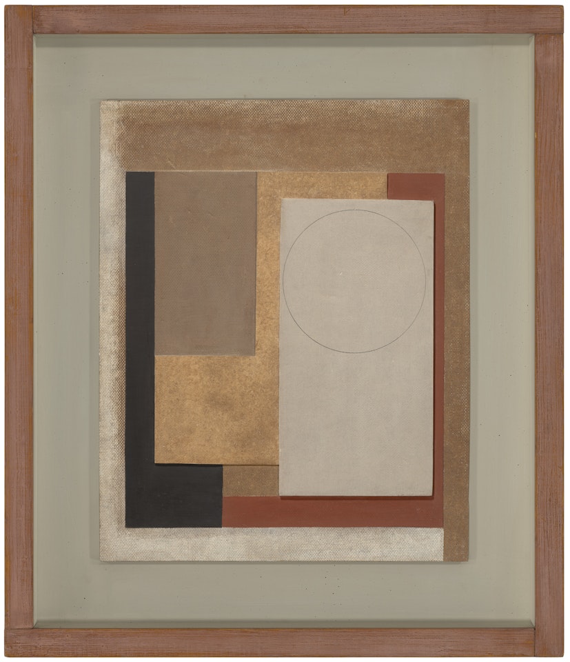1955-56 (umber + light red) by Ben Nicholson, O.M.