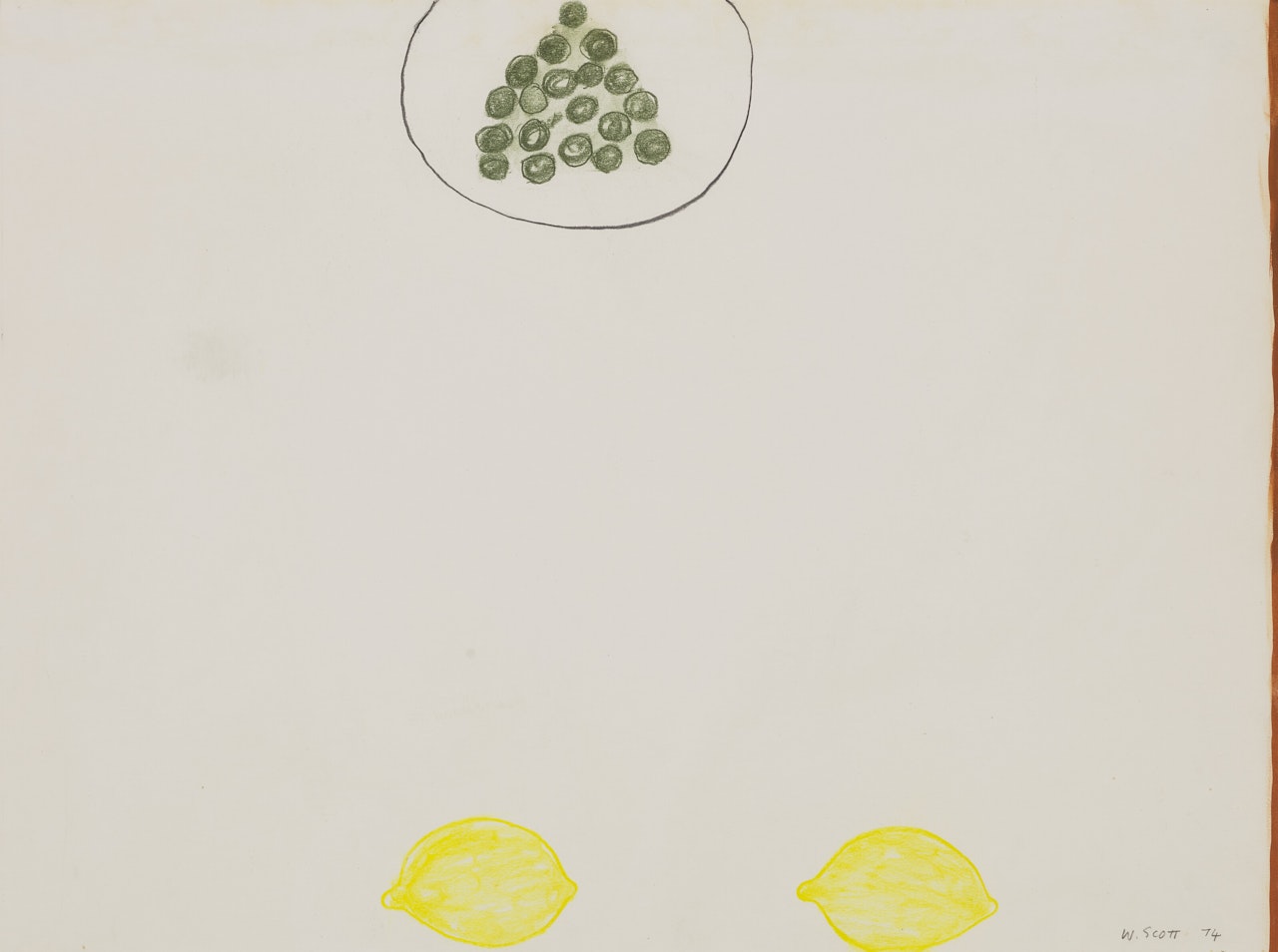 Still Life with Two Lemons and Grapes by William Scott