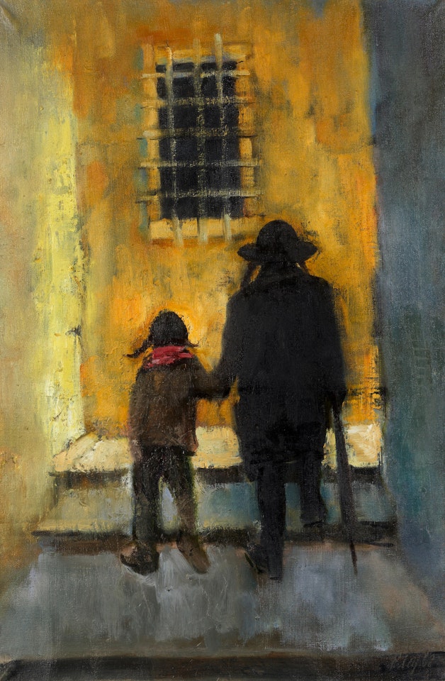 Leaving The Western Wall, Jerusalem by Harold Riley
