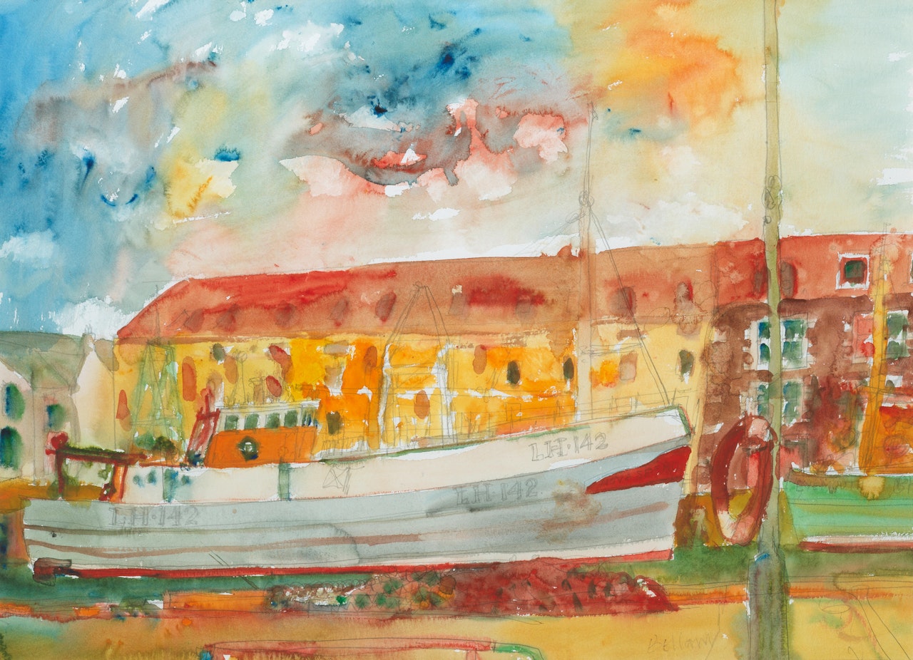 Eyemouth in the Harbour by John Bellany