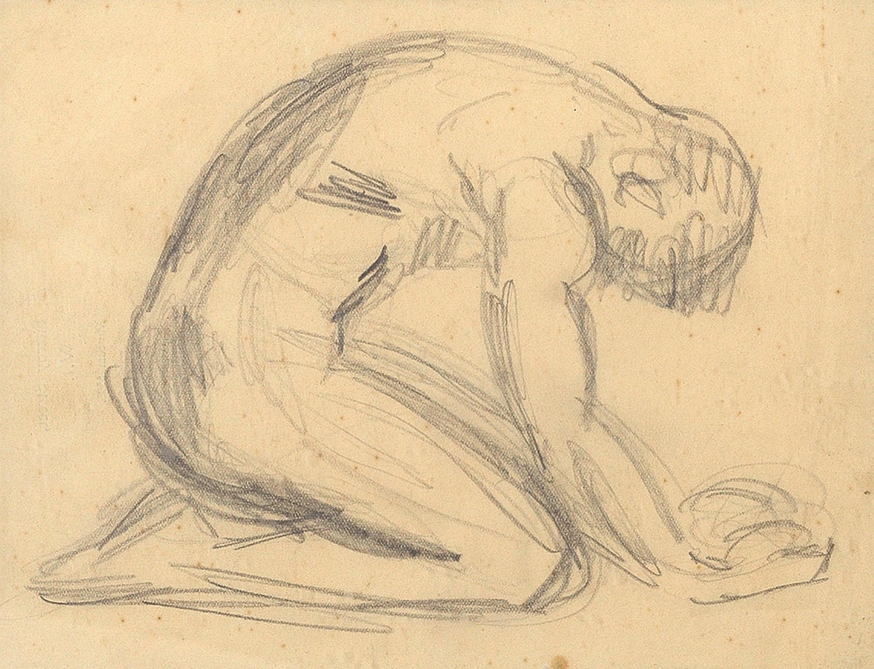 Kneeling Male Nude by Duncan Grant