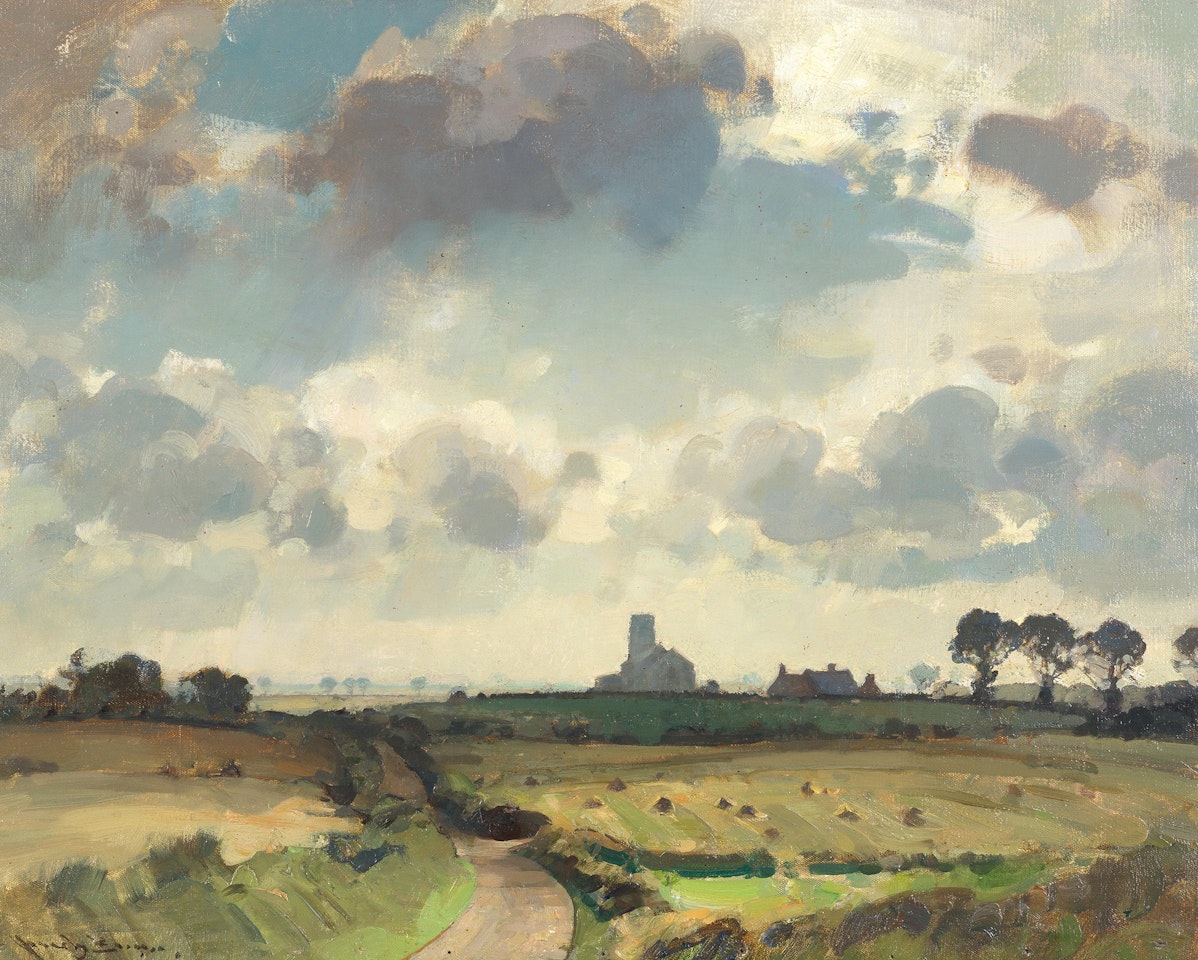 Toft Monks Church, Beccles by John Arnesby Brown