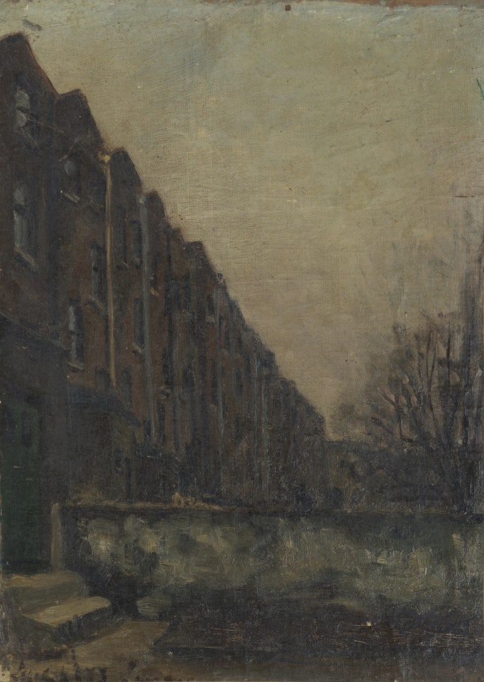 Londres, la cour derrière les maisons by Maximilien Luce
