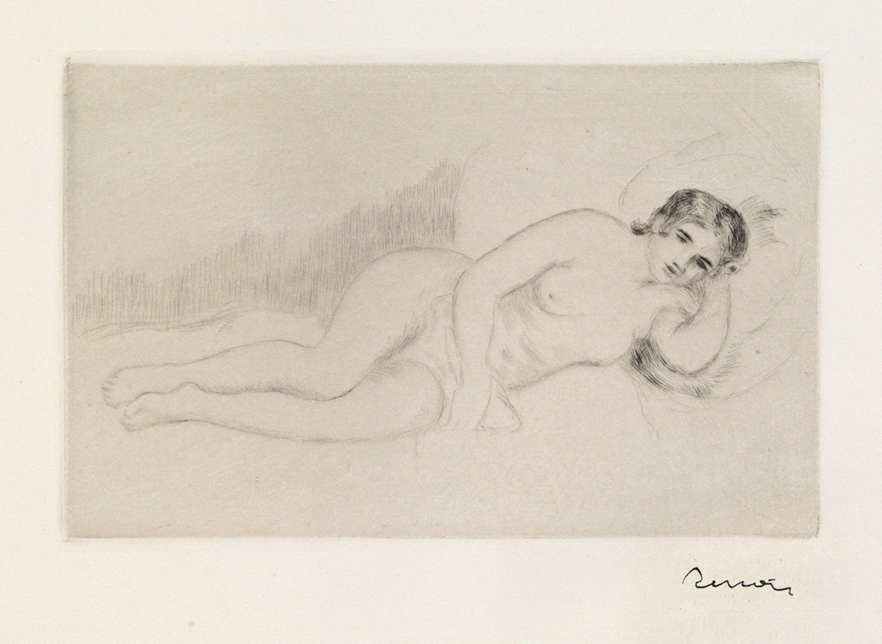 Femme nue couché , 1re planche by Pierre-Auguste Renoir