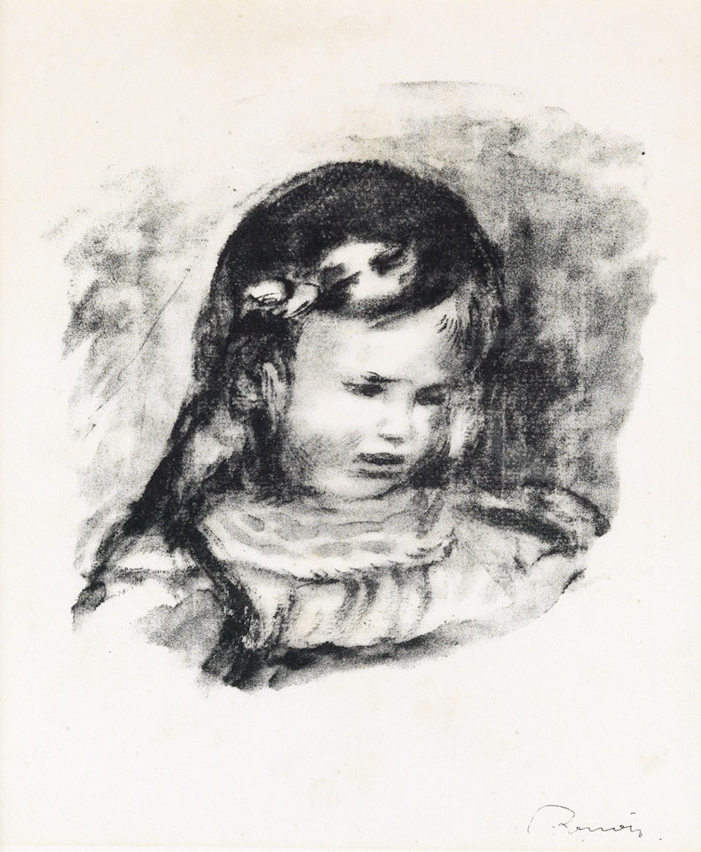 Claude Renoir, la tête baisée by Pierre-Auguste Renoir