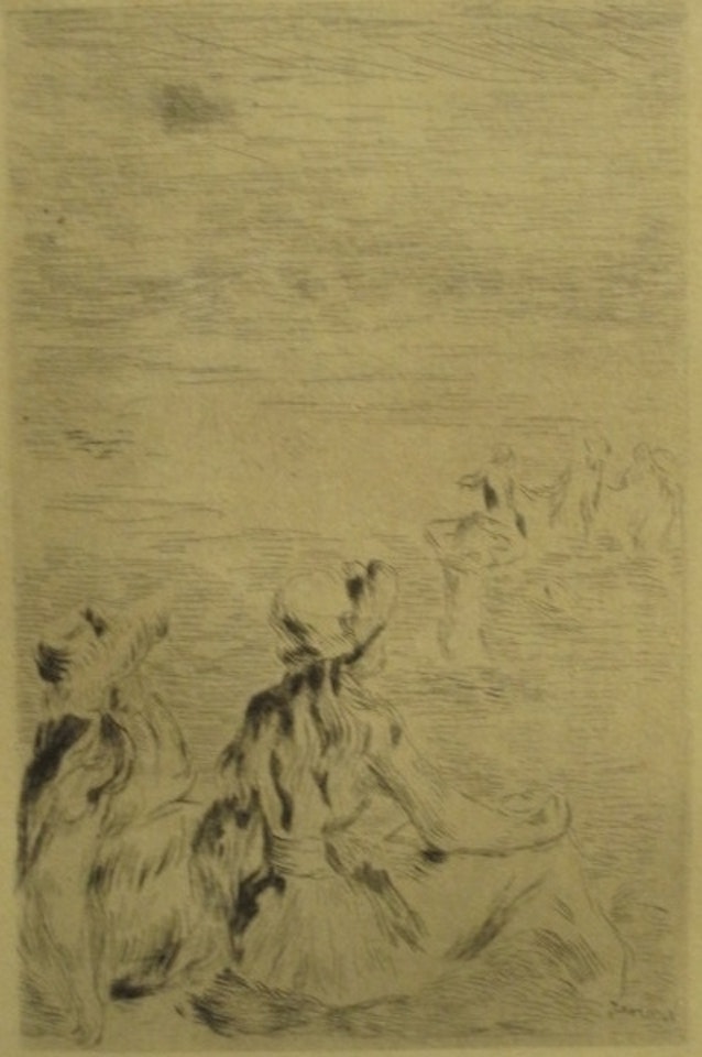 Sur la Plage à Berneval by Pierre-Auguste Renoir