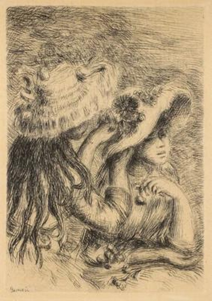 Le chapeau épinglé (3e planche) by Pierre-Auguste Renoir