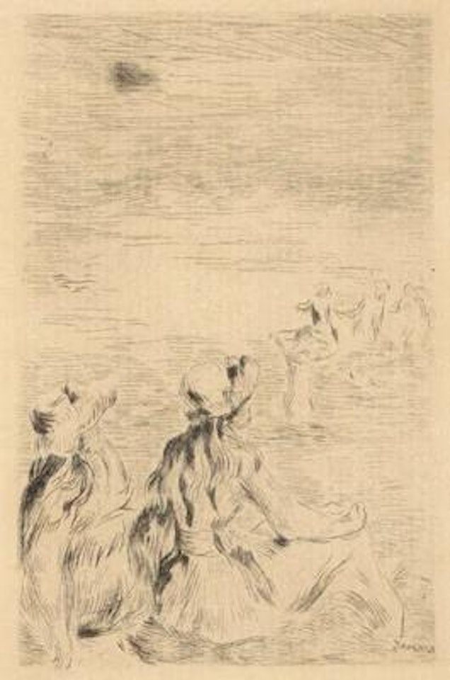 Sur la Plage à Berneval by Pierre-Auguste Renoir