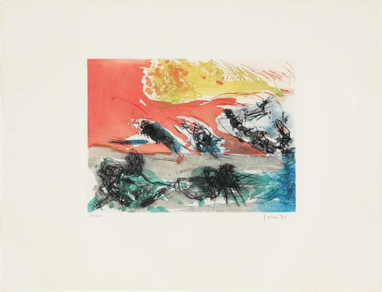 “Miel en lune” from the portfolio “Entrée de Secours” by Asger Jorn