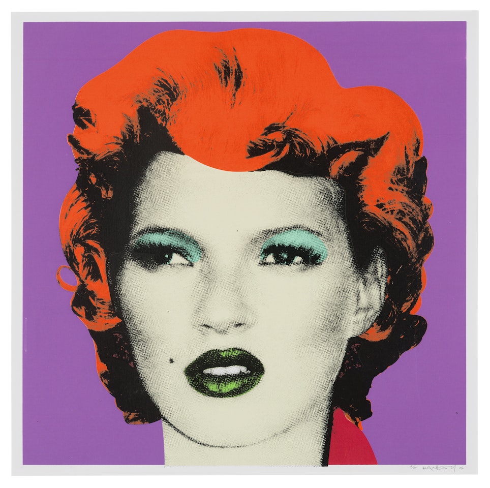 Kate Moss: Purple, Hair Orange by Banksy
