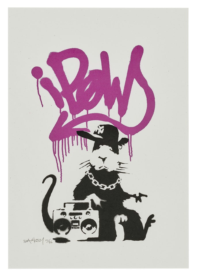Gangsta Rat - Pink by Banksy