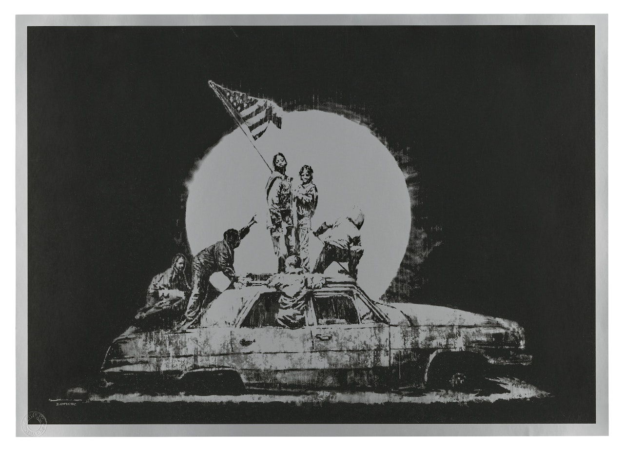 Flag (Silver) by Banksy