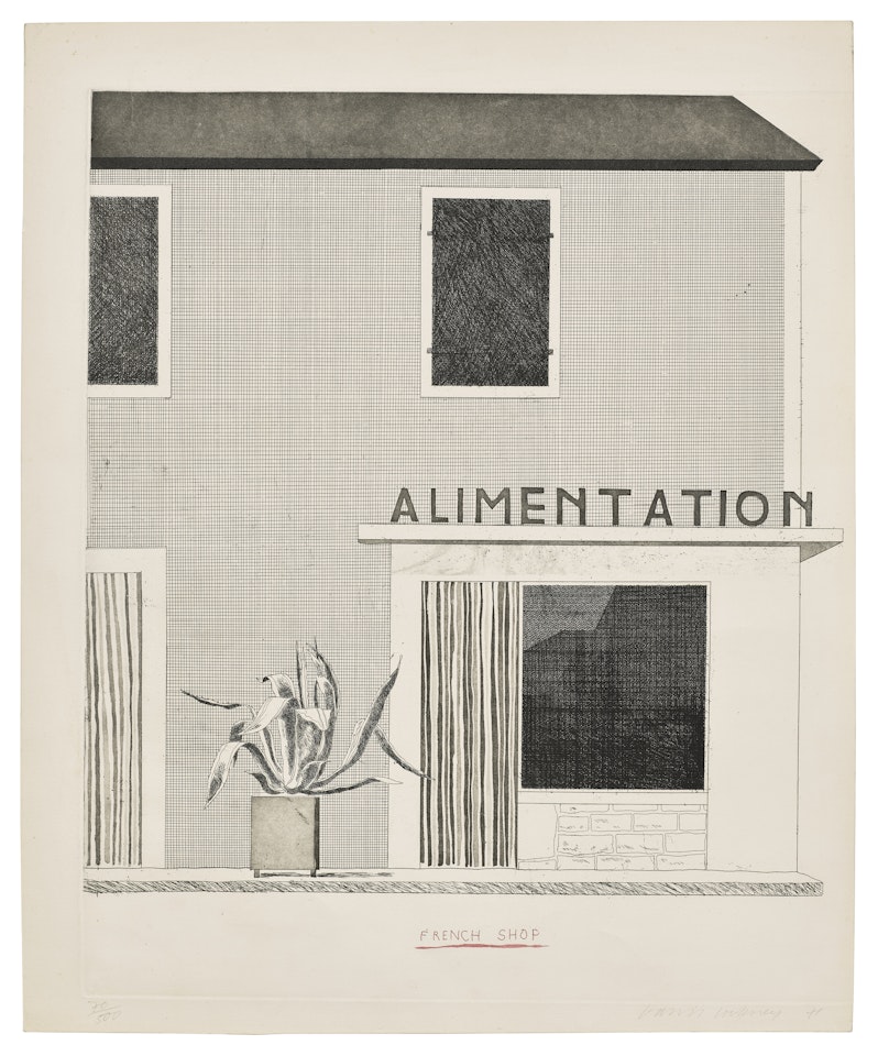 French Shop by David Hockney