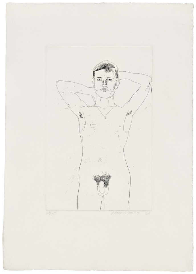 In an old book, from: Illustrations for Fourteen Poems from C. P. Cavafy by David Hockney