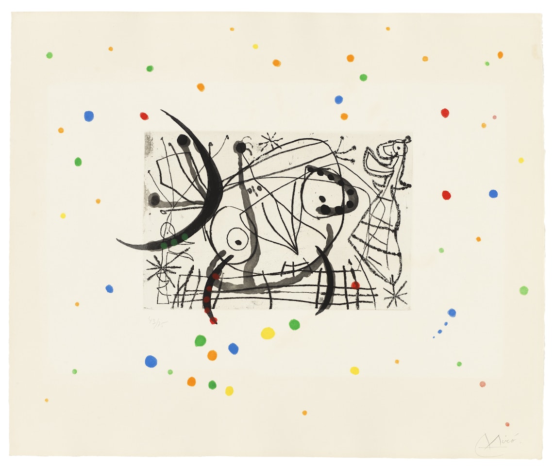Fissures: one plate by Joan Miró