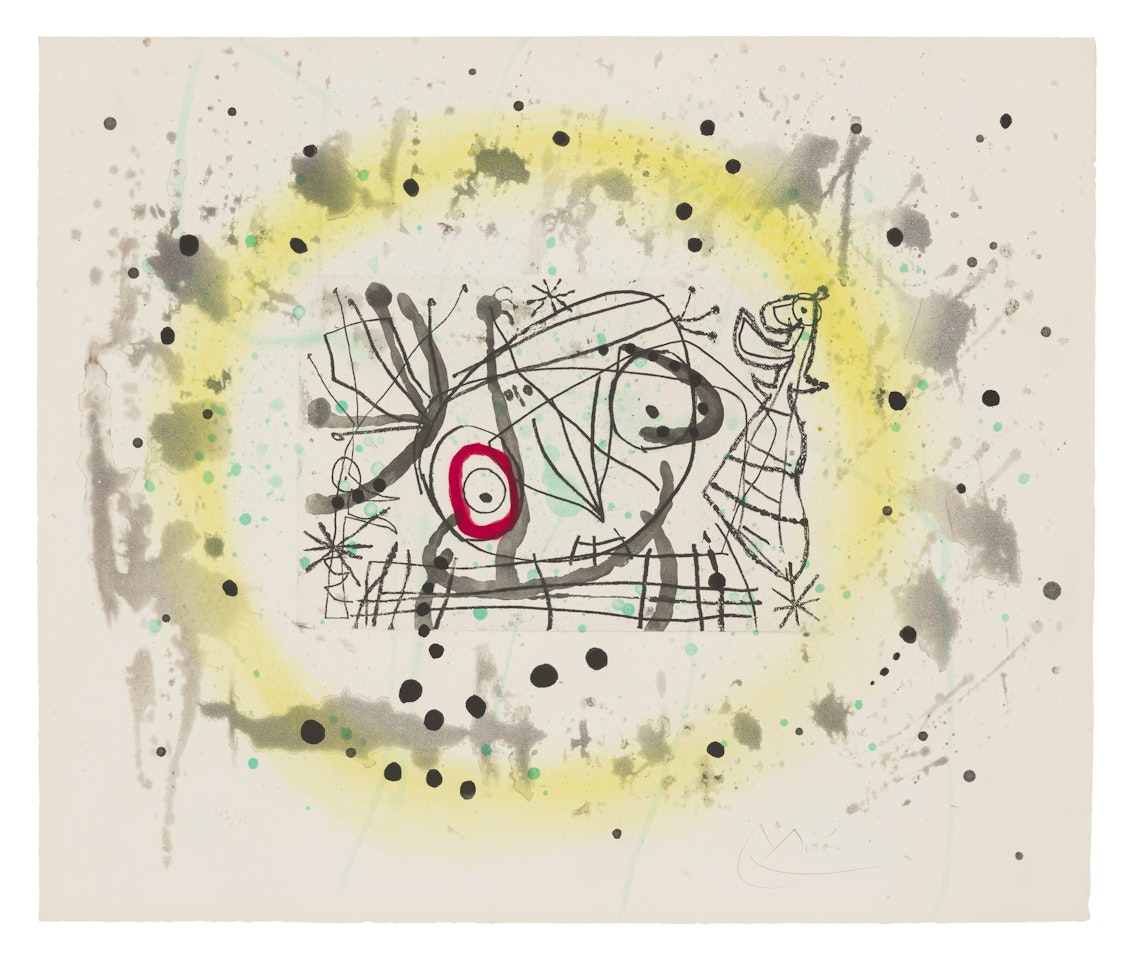 Fissures: one plate by Joan Miró