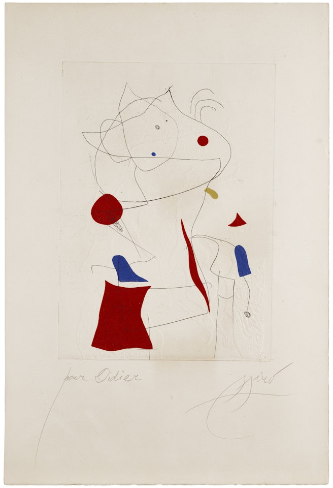Hommage a San Lazzaro: one plate (trial proof) by Joan Miró