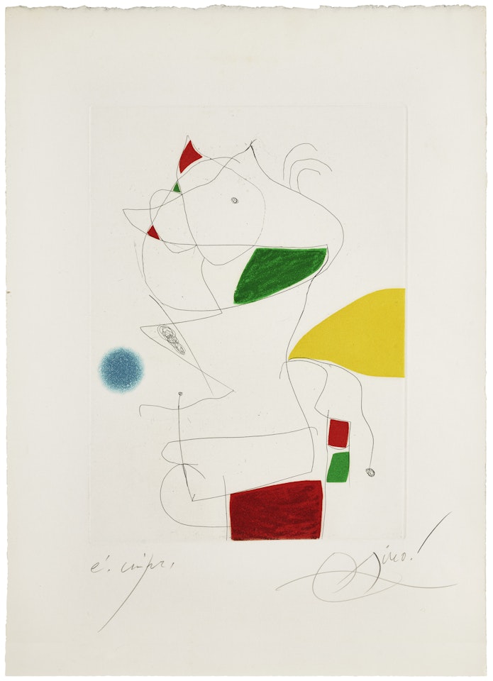 Le Demi-sommeil de l"attente, from: Hommage a San Lazzaro by Joan Miró