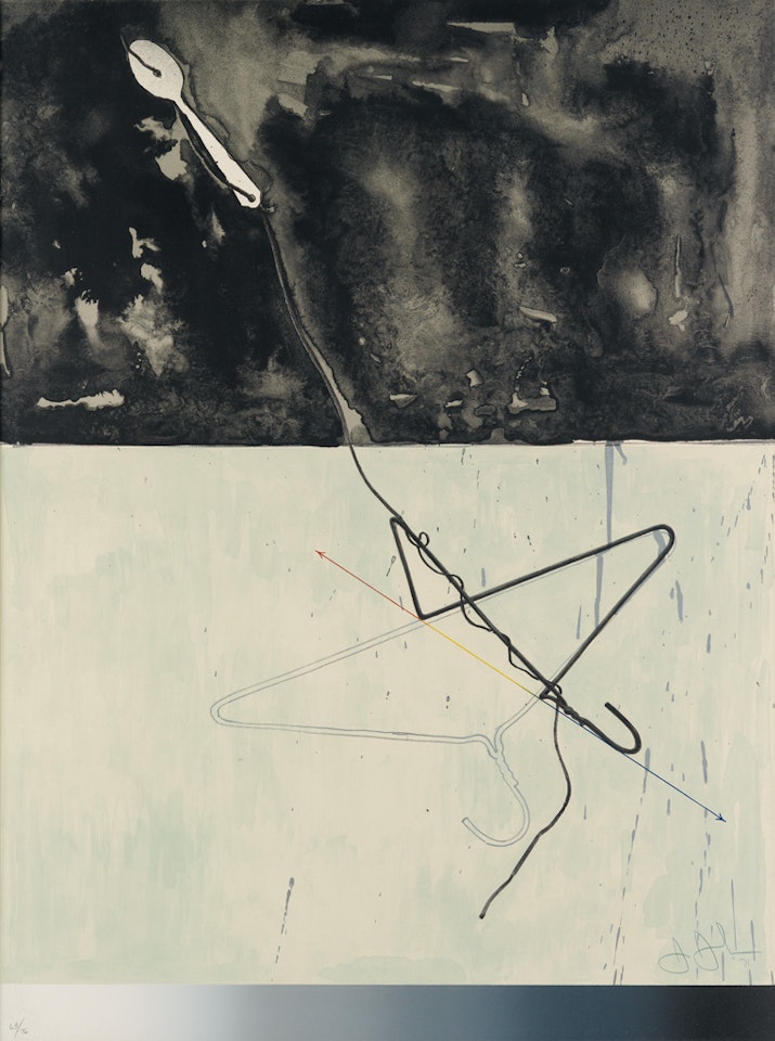 Fragment--According to What--Coathanger and Spoon by Jasper Johns