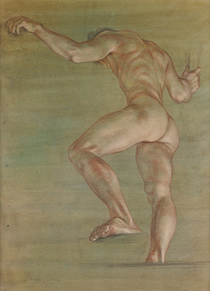 Male Nude Climbing by Paul Cadmus