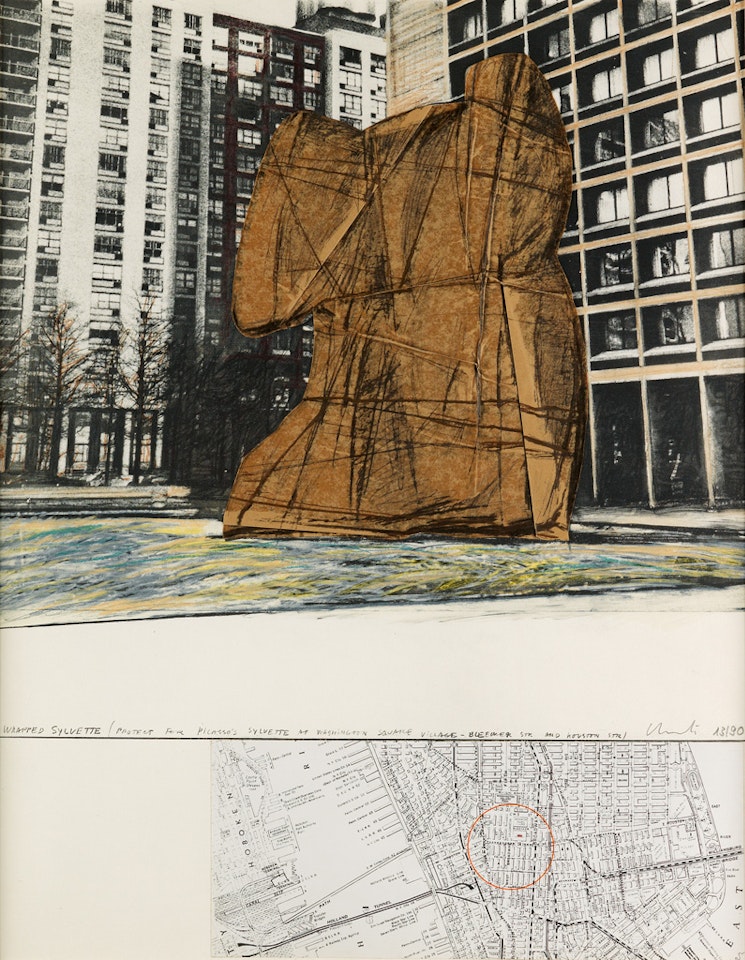 Wrapped Sylvette, Project for Washington Square Village, New York by Christo