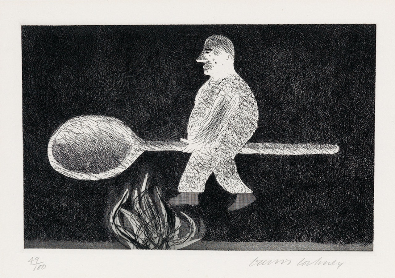Riding Around on a Cooking Spoon by David Hockney
