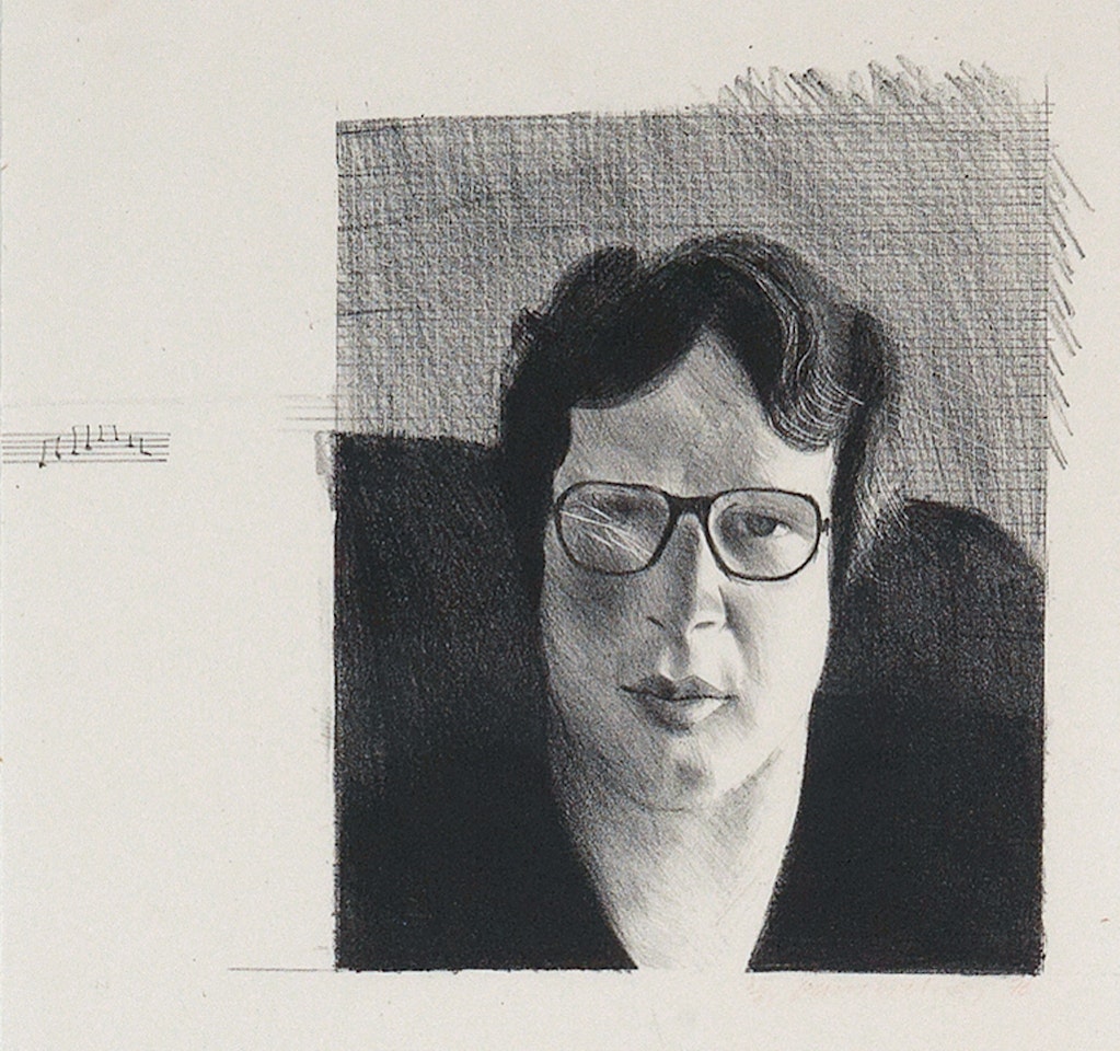 Michael Crichton by David Hockney