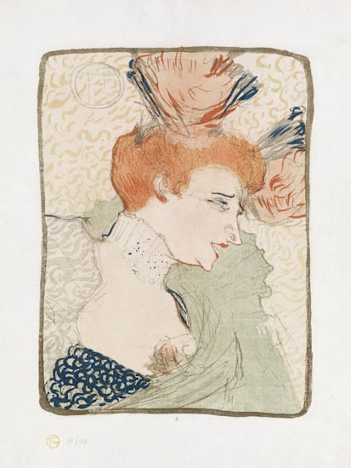 Mademoiselle Marcelle Lender, en buste by Henri de Toulouse-Lautrec