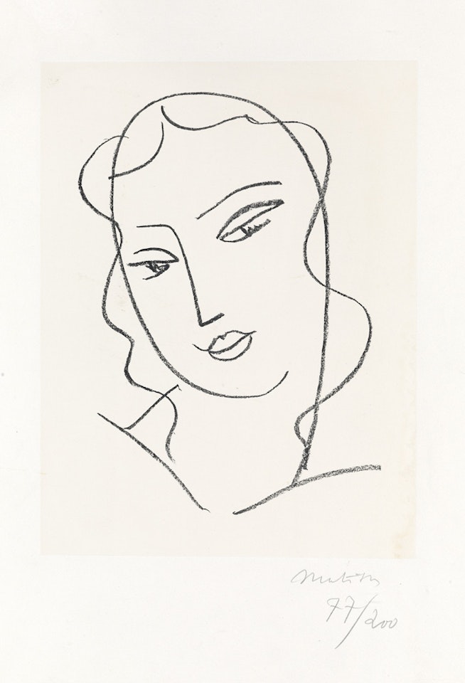 Etude pour la Vierge, Tête voilée by Henri Matisse