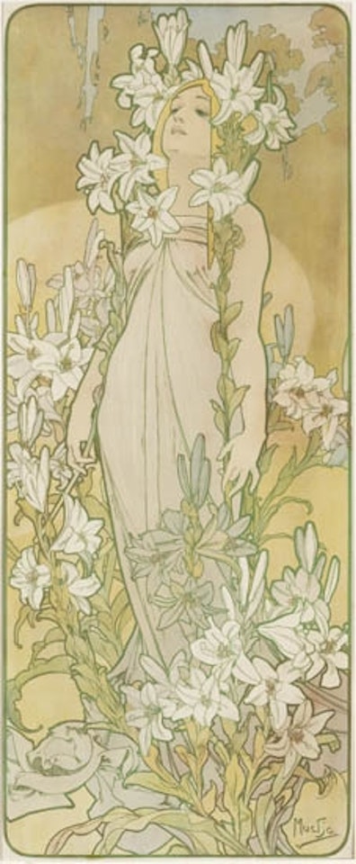 The Lily by Alphonse Mucha