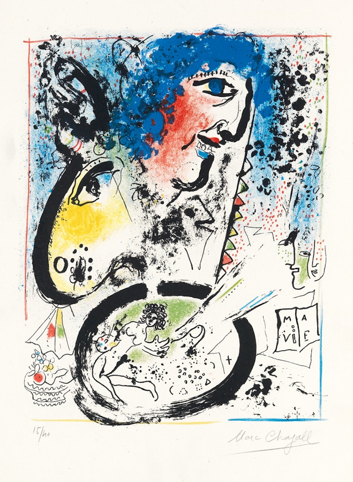 Auto-portrait by Marc Chagall