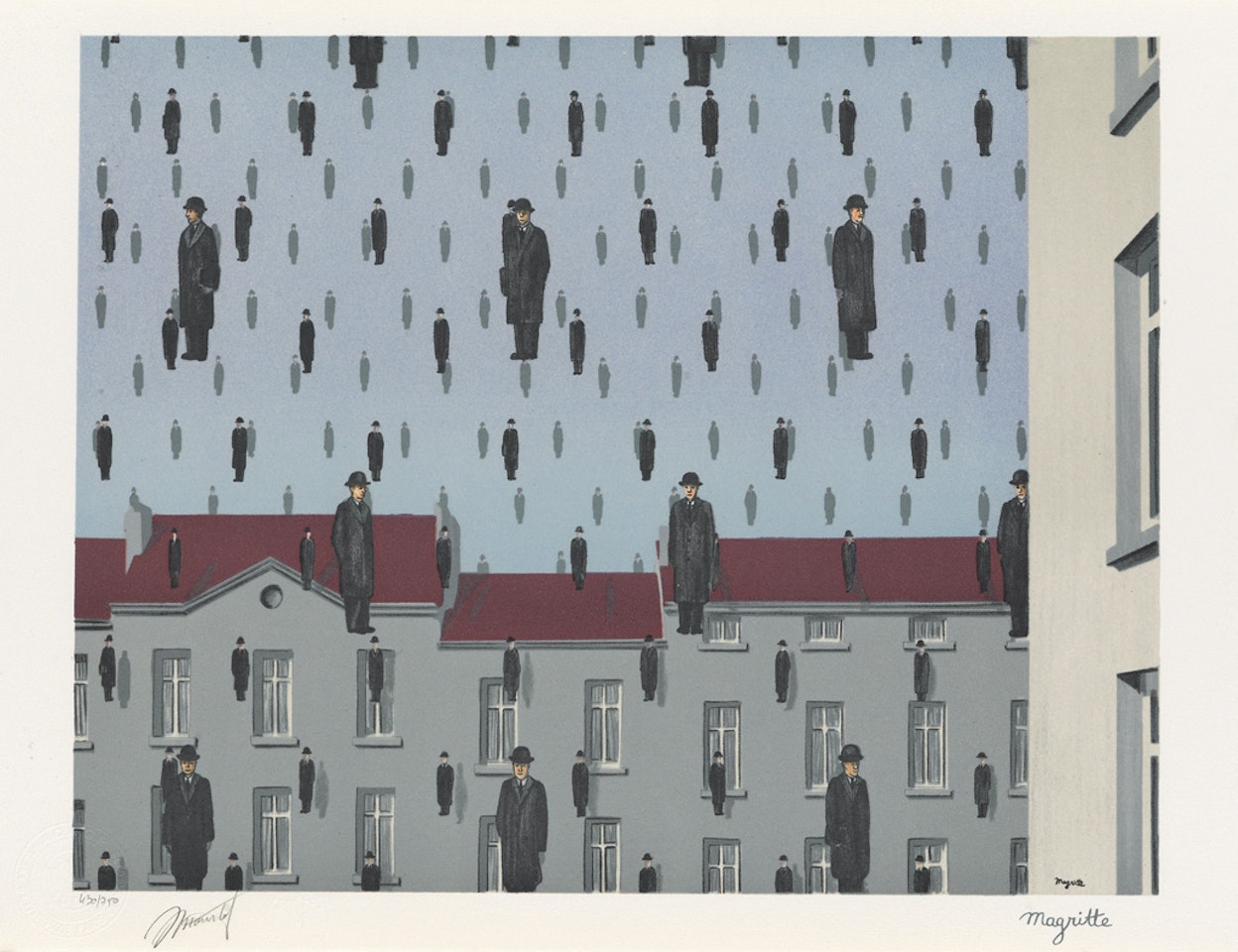 Golconde by René Magritte