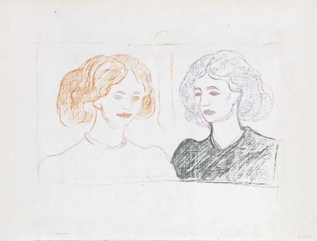 Deux Têtes de Femmes by Edvard Munch
