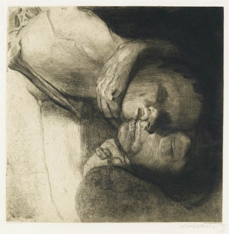 Tod, Frau und Kind by Kathe Kollwitz
