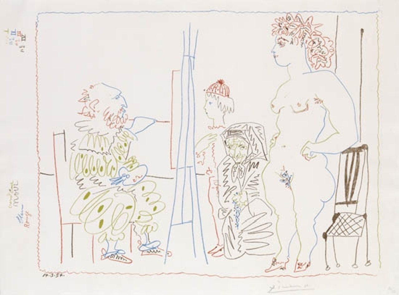 Le Modèle et Deux Personnages by Pablo Picasso