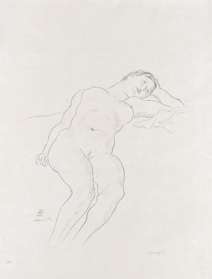 Nu en repose by Leonard Tsuguharu Foujita