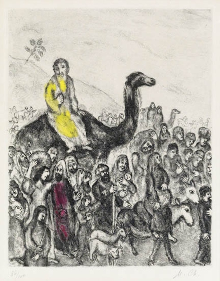 Depart de Jacob pour l'Egypte by Marc Chagall