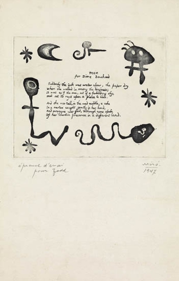 A Poem for Diane Bouchard by Joan Miró