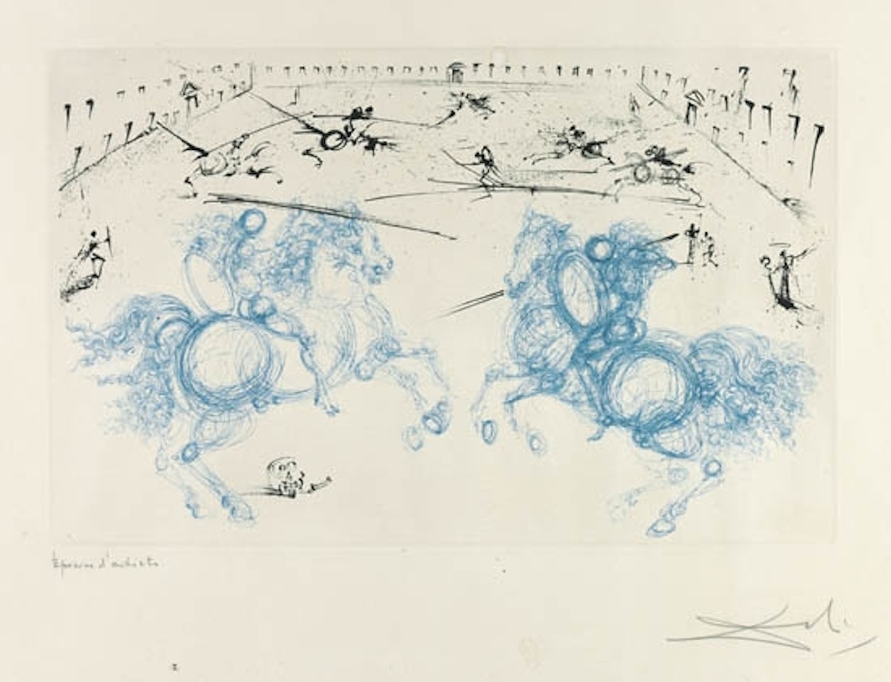 Combat de Cavaliers by Salvador Dali
