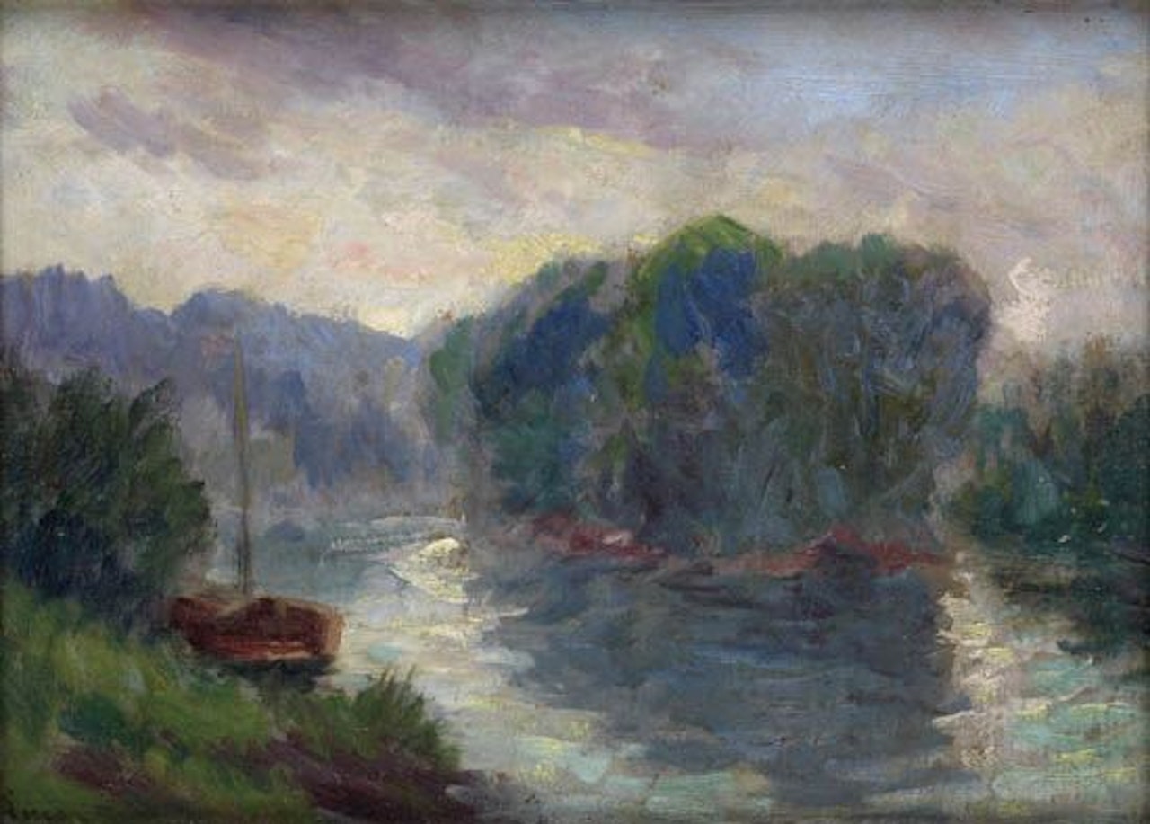River Landscape by Maximilien Luce