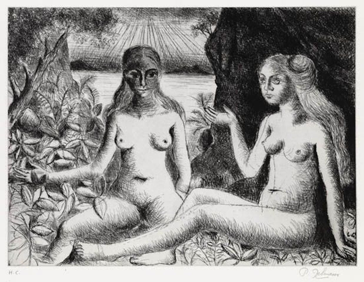 La Dispute by Paul Delvaux