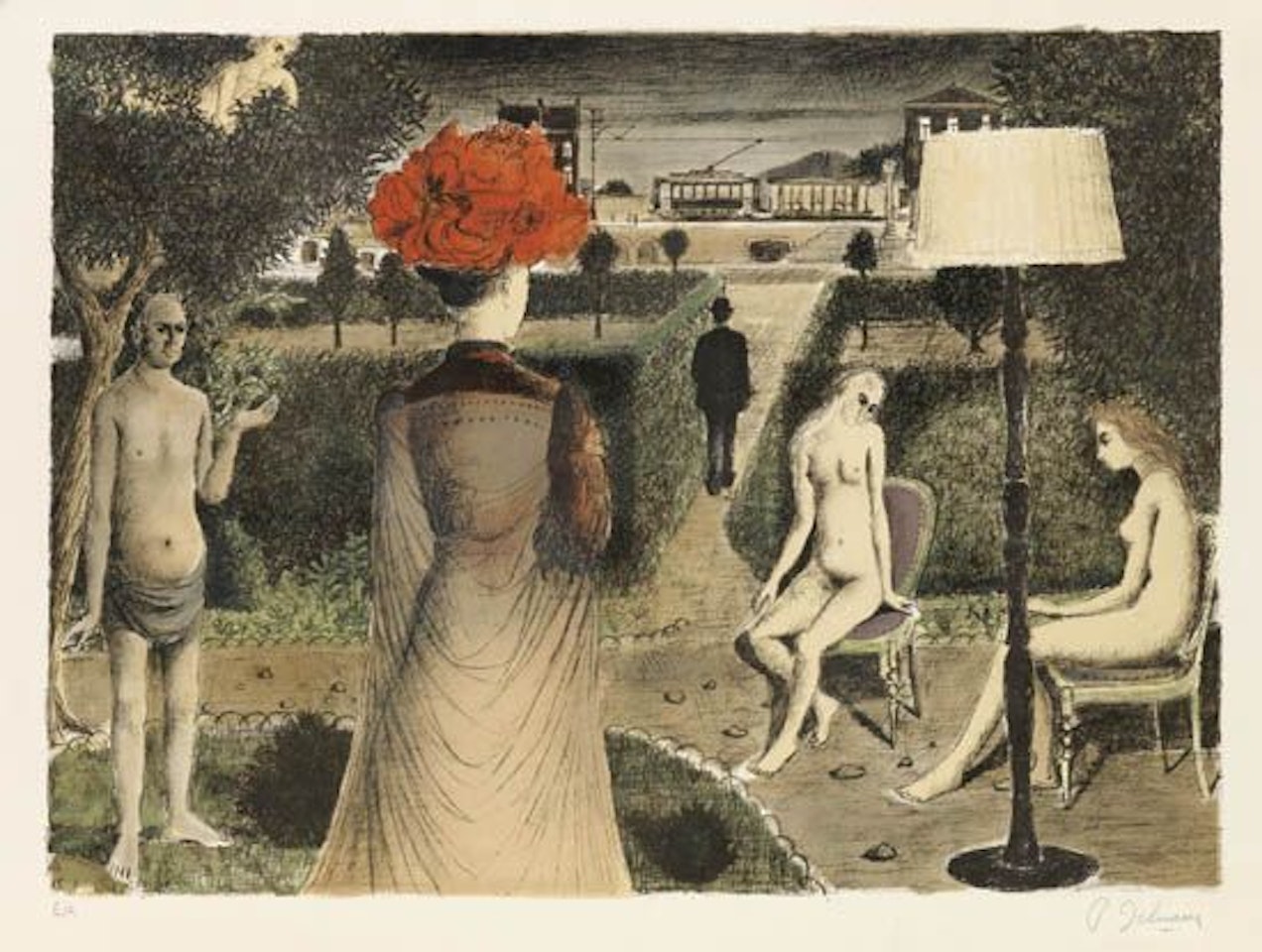 Le Jardin by Paul Delvaux