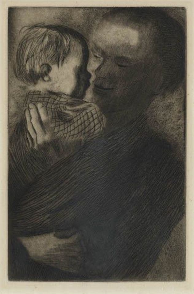 Mutter mit Kind auf dem Arm by Kathe Kollwitz