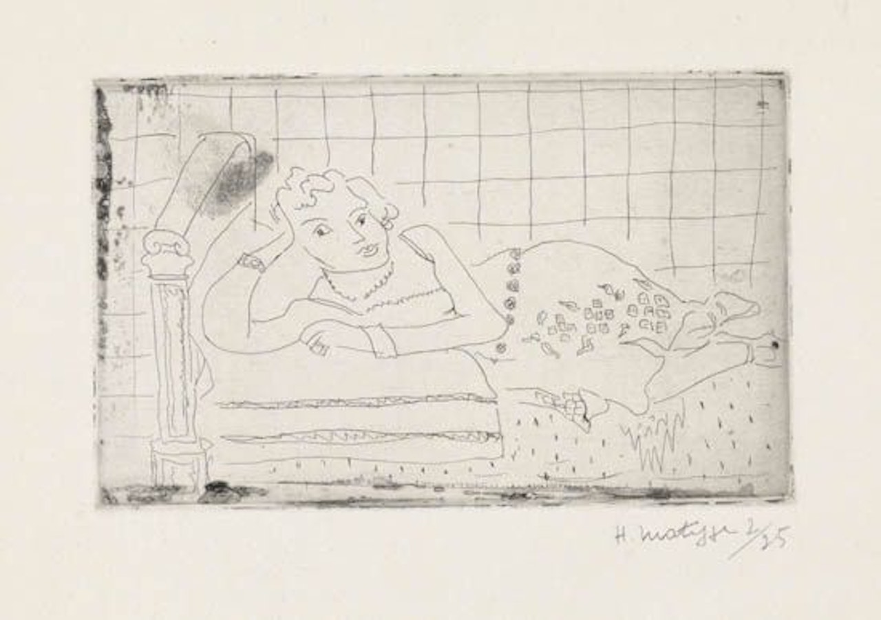 Figure allongée sur un lit d'Acajou by Henri Matisse