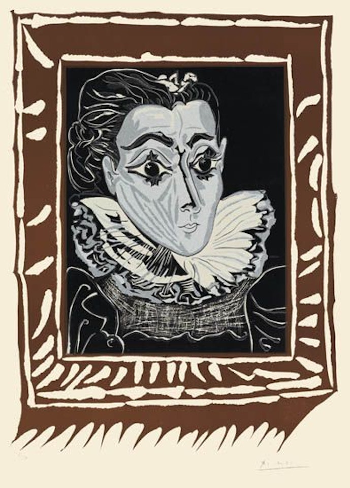 La Dame à la Collerette (Portrait de Jacqueline à la fraise) by Pablo Picasso