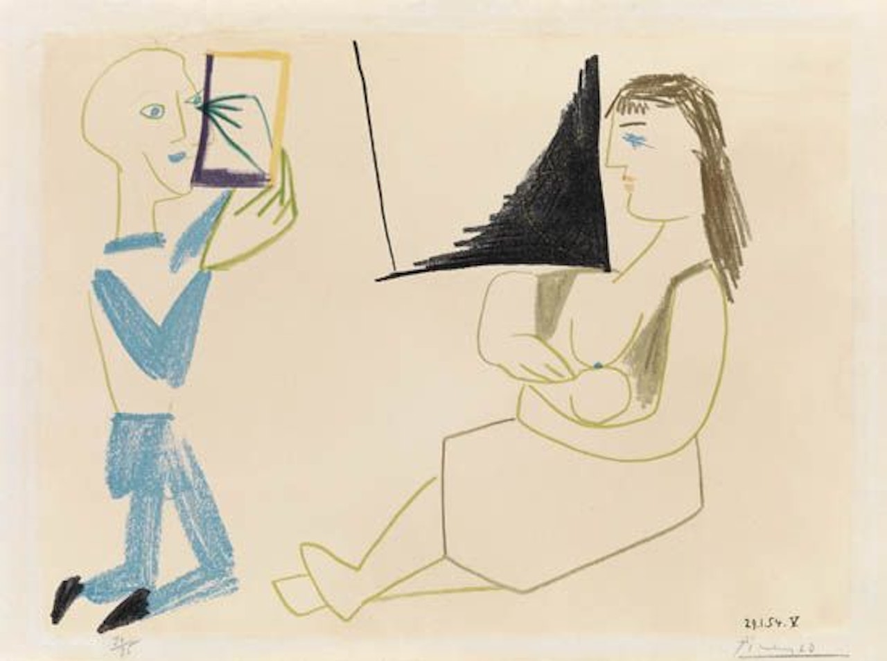 Peintre et son Modèle by Pablo Picasso